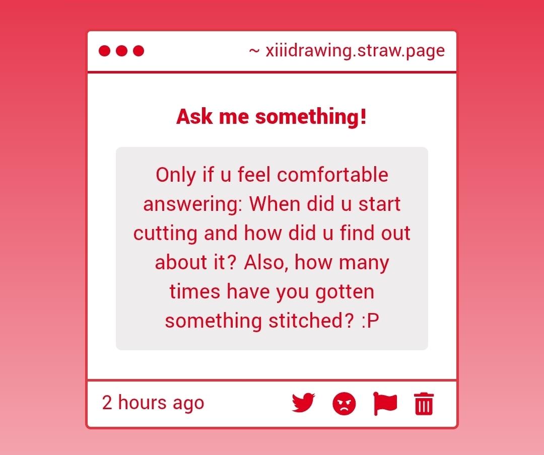 XIII_yapping's tweet image. sh in general I started with like 10 but the first time I cut was around like 11 or 12, and I didn't really know what it was yet I just wanted to see how much it would hurt ig. I think I got stitches like 10 times ^^