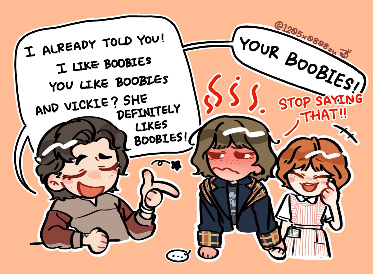 My hand feels a bit better today so I drew this silly thing