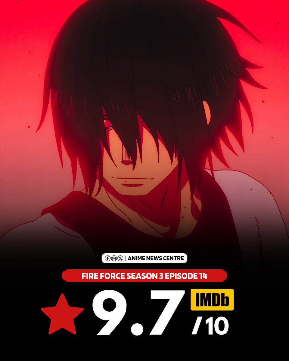 Fire Force Season 3 Episode 14 debuts with a 9.7/10 IMDb score.