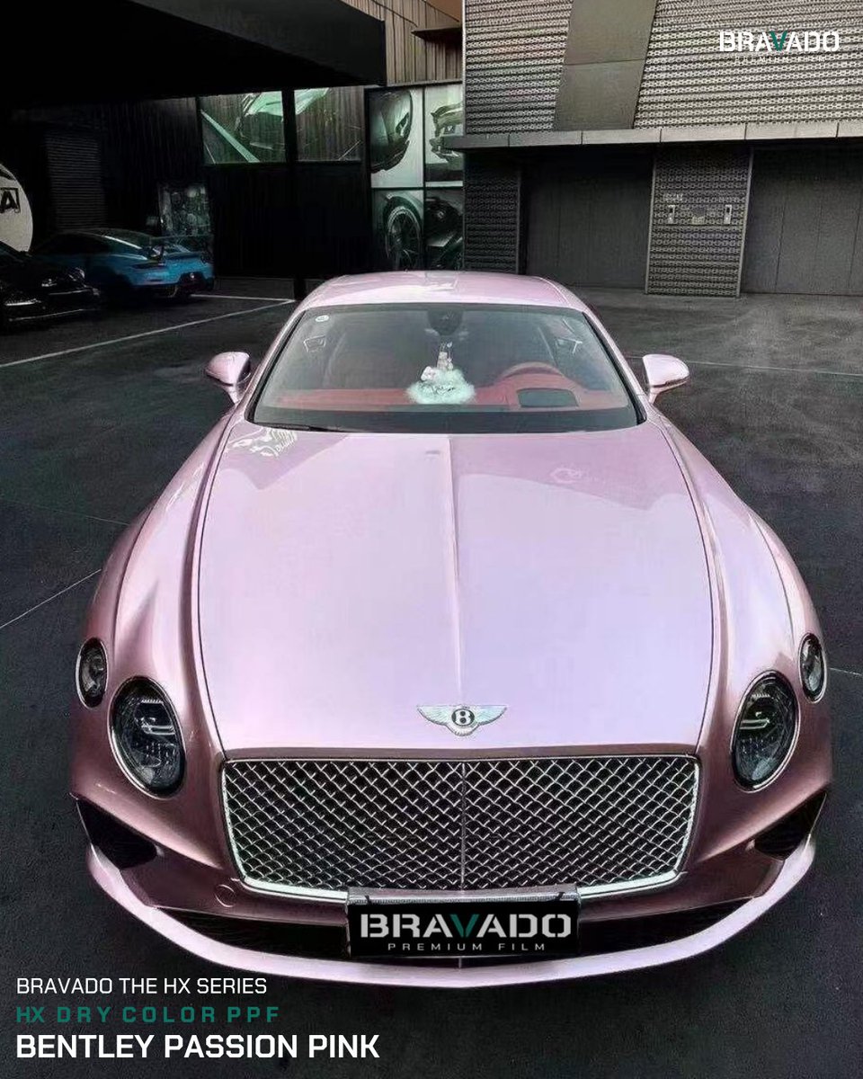 bravaod's tweet photo. BRAVADO HX DRY COLOR PPF – BENTLEY PASSION PINK
190ミクロンの厚み。
深くエレガントなピンクと高級な艶で、
カラー変更と保護を同時に実現。
📩 購入：DM または bravado202103@gmail.com
#Bravado #BRAVADOTHEHX #DRYCOLORPPF #BentleyPassionPink #ピンクカラー #プレミアムPPF #カラーPPF #PPF https://t.co/wtXMbrsukW