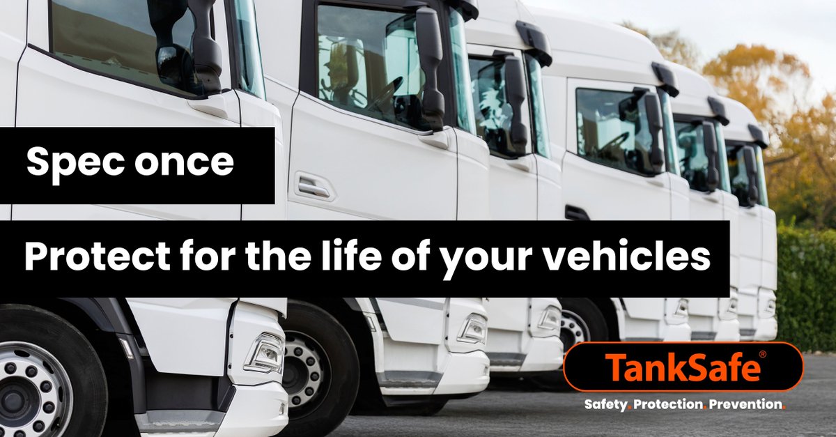 TankSafeUK's tweet photo. Buying new trucks?
One specification now = Protection that never stops.

✅ TankSafe® OPTIMUM9 stops all siphoning theft including skimming.
The #1 choice for fleets and OEMs globally.

#logistics #supplychain #transportation https://t.co/IBzN9931ee