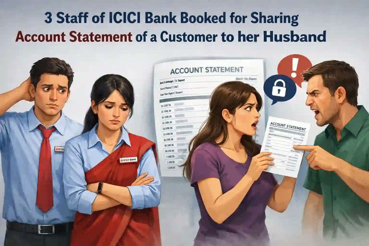 Hellobanker_in's tweet image. 3 Staff of ICICI Bank have been booked in Bengaluru for sharing Account Statement of a Customer to her Husband. As per rules, account statement should be given only to bank customer with his/her consent.

Read news: hellobanker.in/?p=73967

@ICICIBank #ICICIBank #Bengaluru #banks