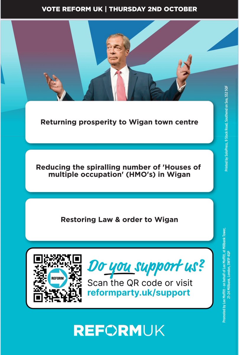 Reform UK’s Councillor Lee Moffitt of #Wigan Central campaigned on the pledge that he will stop the proliferation of HMOs.

Guess what? He owns Lobster Lettings, and has just put ANOTHER HMO on the market: 

onthemarket.com/details/803384…