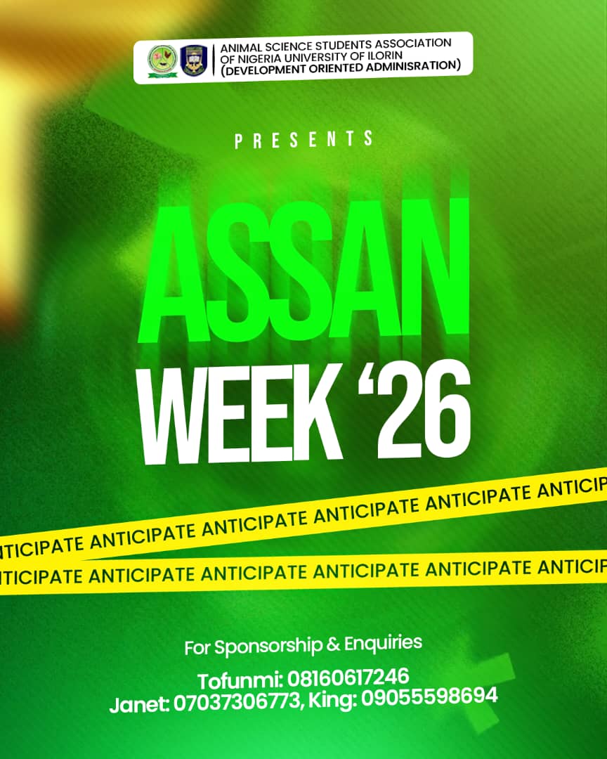 ASSANUNILORIN_'s tweet photo. SOMETHING BIG IS MOO-VING! 🐄🔥
The wait is almost over, Better-By-Farites! 📢
The Animal Science Students Association of Nigeria (ASSAN), UNILORIN Chapter, is thrilled to announce the most anticipated week of the year: ASSAN WEEK '26! 🎈✨
We are bringing a "Development-Oriented https://t.co/NfIYQFIqD5