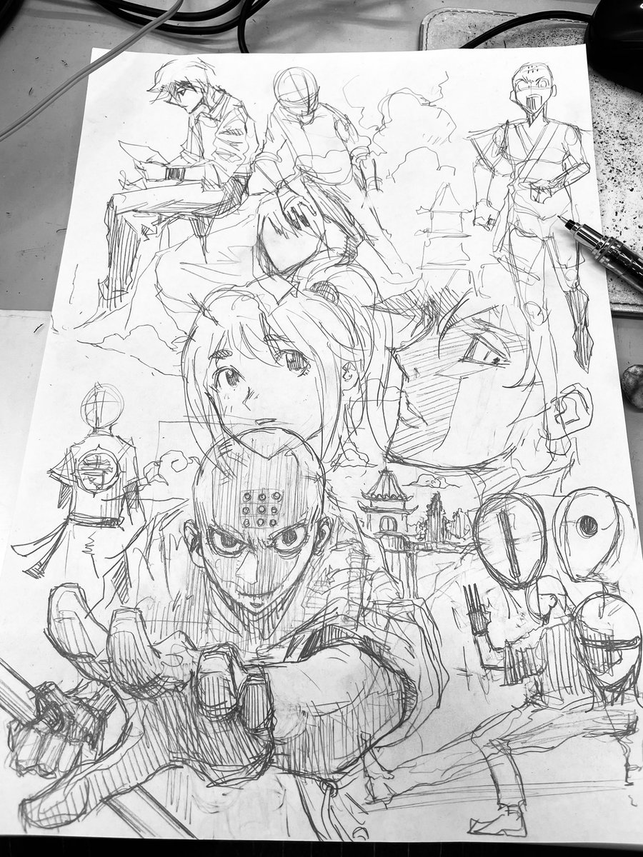 dezainnahibi's tweet photo. 最高な落書き描けた！たぶん少林寺系？…#知らんけど 笑 https://t.co/WFVn7wttCG
