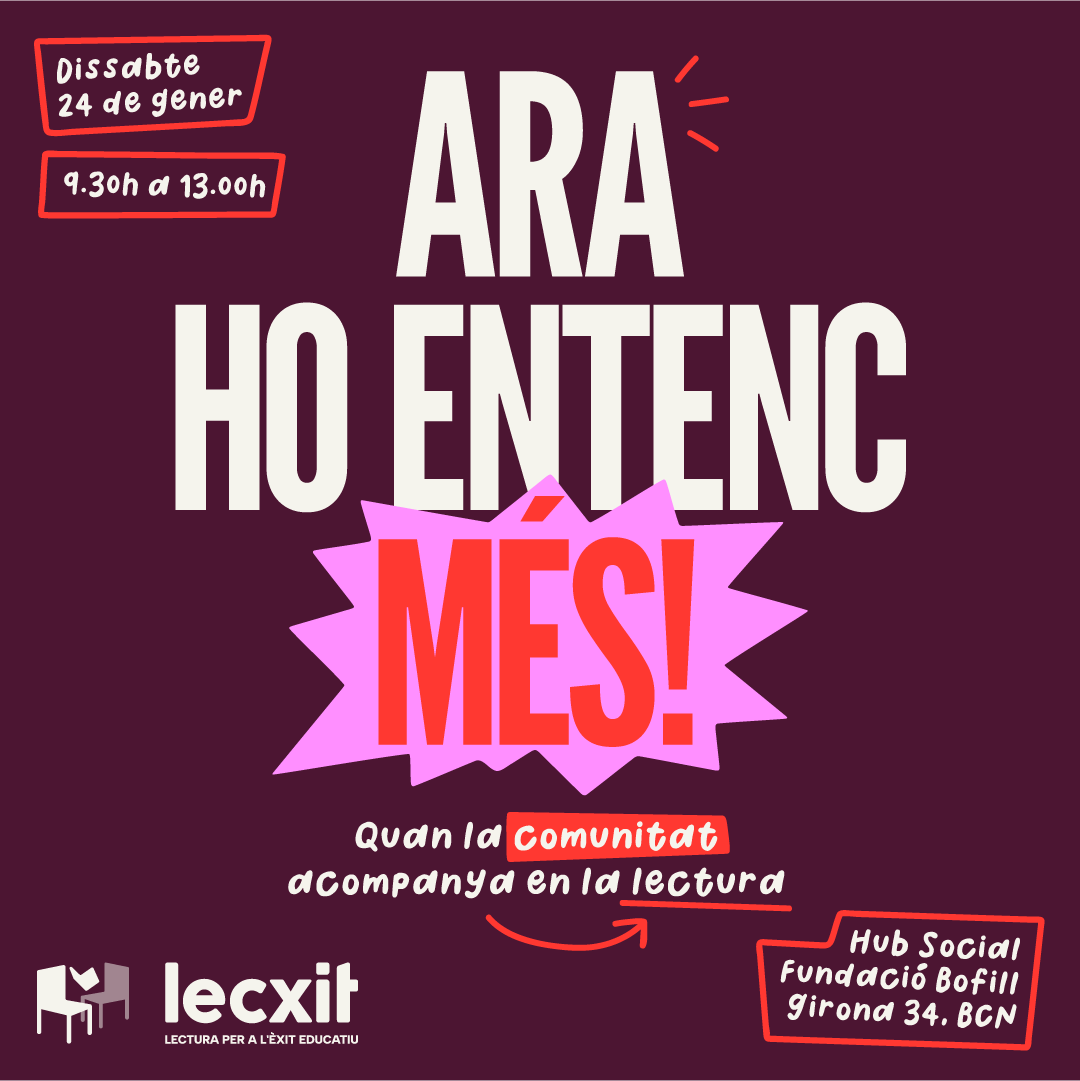 'Ara ho entenc més' 📖 és una crida als activistes de la lectura. A totes les persones que acompanyeu infants. 

4️⃣ tallers pràctics amb Anna Llauradó, Gisela Ruiz, <a href="/lara__rl/">Lara Reyes López</a> i Andreu Galan. 

📍 Aquest dissabte, al <a href="/hubsocialbcn/">Hub Social Barcelona. (Girona 34, interior. Bcn)</a>. 

👉🏻 Inscriu-te: fundaciobofill.cat/actes/ara-ho-e…