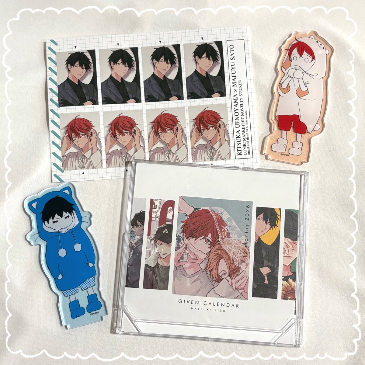 2026年のカレンダー届いた〜🙌
今年も楽しくギヴン活できますように*。