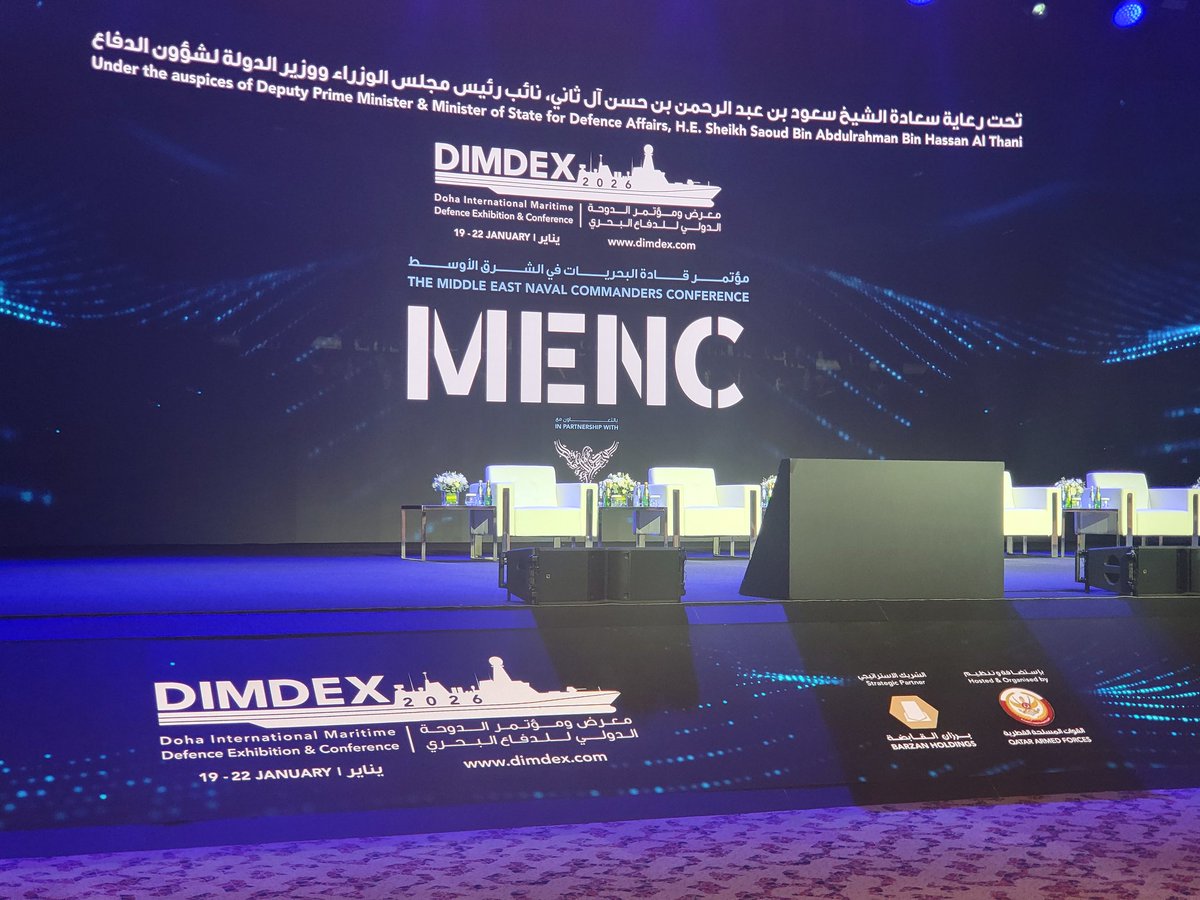 AliBakeer's tweet image. 🇶🇦🇶🇦 Privileged to speak at "The Middle East #Naval Commanders Conference" today.

The conference is part of #DIMDEX 2026, #Doha- #Qatar and under the auspices of Deputy Prime Minister &amp;amp; Minister of State for Defence Affairs H.E. Sheikh Saoud bin Abdulrahman bin Hassan Al Thani.