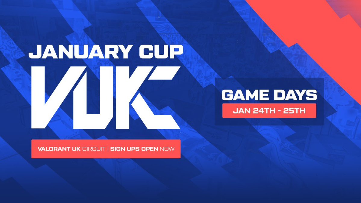 VALORANTukc's tweet photo. ⏰ Don't miss the return of VUKC this weekend!

👋 Join us for our two day January cup!

👉 Sign up now here: https://t.co/IXZAZc6QNN https://t.co/wyVTO91IFJ
