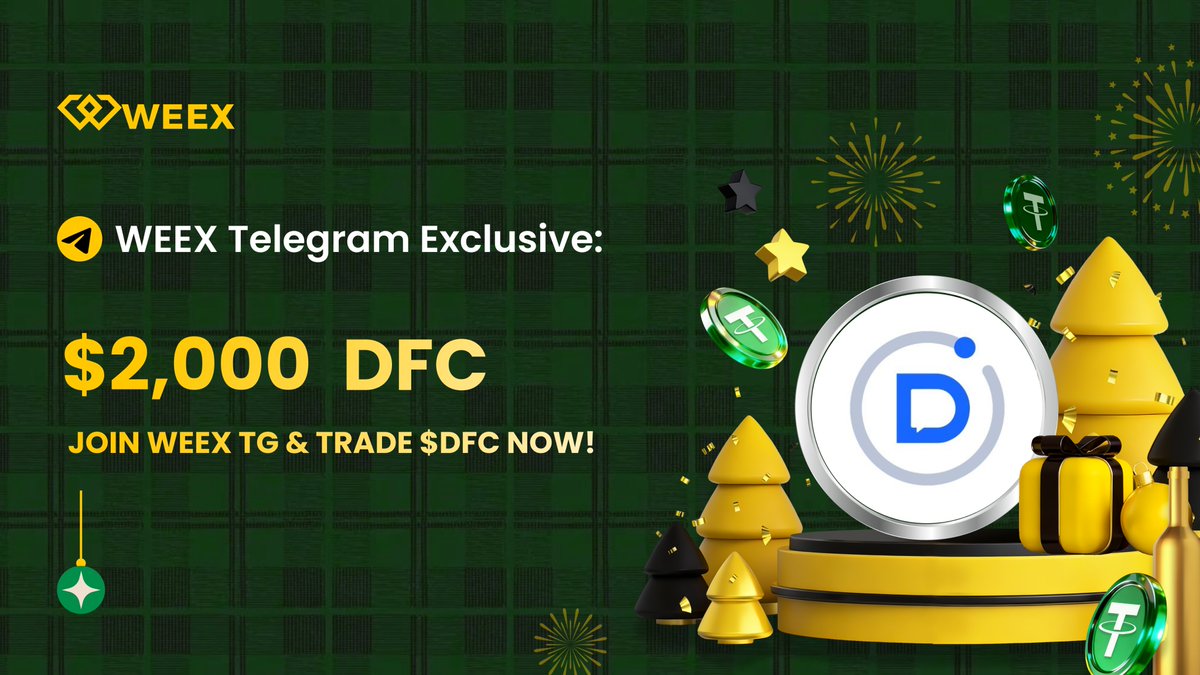 🚀 The $DFC <a href="/DFC_WEB3/">D_Fabricate</a> Trading Rush Is On! 🎄
 Join WEEX TG &amp; Win from a 2,000 USDT Prize Pool 🎁
👑 200 Winners → 10 USDT each!🎅

📌 How to Join:
 1️⃣ Join WEEX TG:bit.ly/3XxGe26 + bit.ly/4izus0L
 2️⃣ Fill the form: forms.gle/3b5bhZ29yaKR5x…
📲 Register On WEEX:
