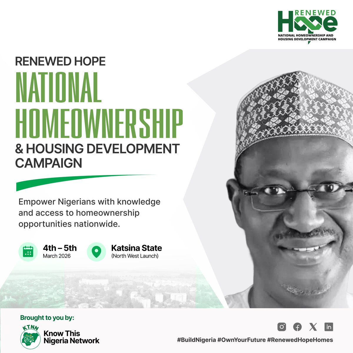 RHNHCampaign's tweet image. Get the tools and knowledge you need to become a proud homeowner without breaking the Bank.

Be a part of the National Homeownership and Housing Development Campaign, being organised in collaboration with the Federal Ministry of Housing and Urban Development.