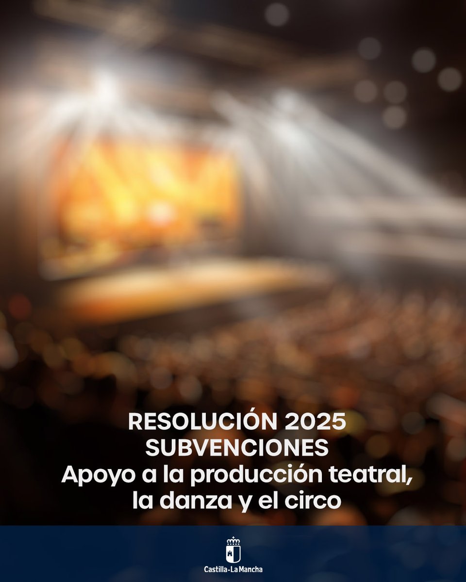 🆕📢 Subvenciones para el impulso de la producción teatral, la danza y el circo
✅ El #DOCM publica hoy la resolución con 8 proyectos beneficiarios
💶 300.000 euros 
🎭 98 proyectos subvencionados desde 2018
ℹ️ Más información 👉 docm.jccm.es/docm/descargar…