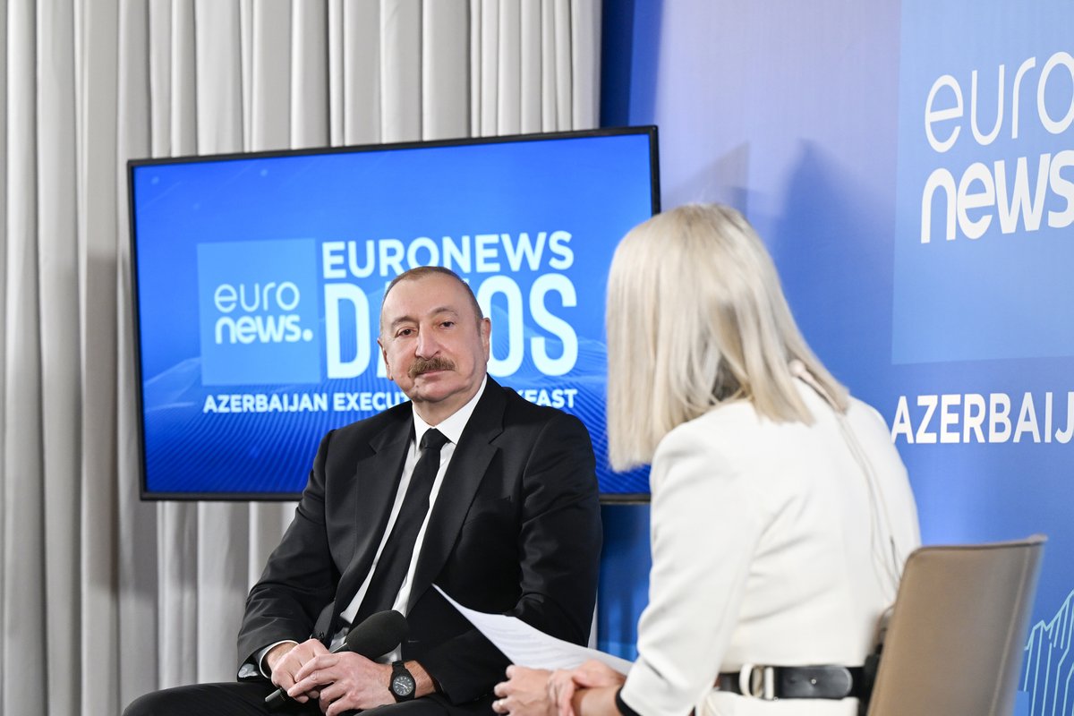 azpresident's tweet photo. Prezident İlham Əliyev Davosda “Euronews” televiziyasına müsahibə verib.

https://t.co/IJhDOZ2M2S https://t.co/QAtkBp9Zuy