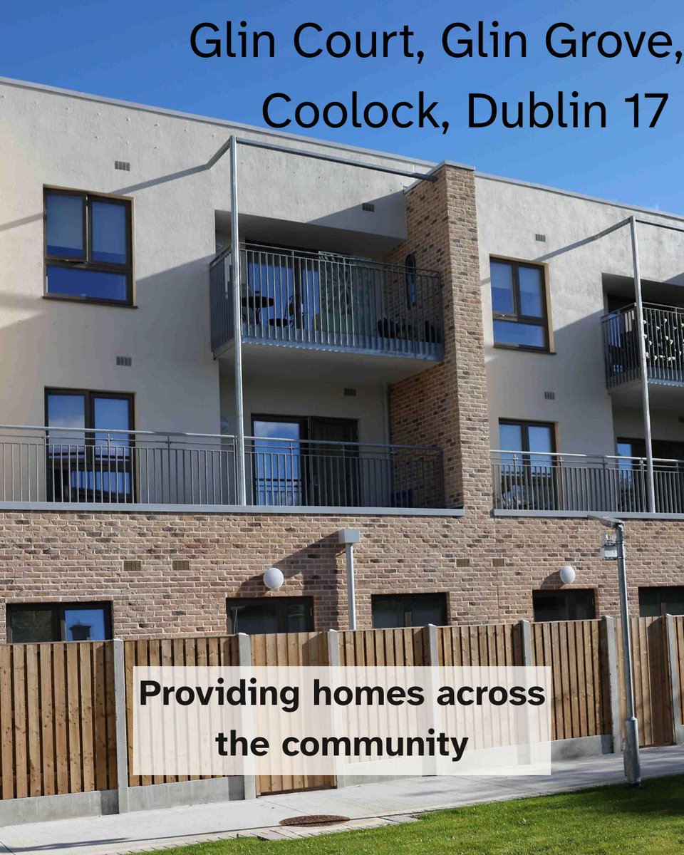 DubCityCouncil's tweet photo. Dublin City Council provide a range of accommodation options for people with various needs and requirements. 32 one-bedroom apartments were successfully delivered in 2025. Designed for older residents on land owned by Dublin City Council. These units at Glin Court, Glin Grove, Coolock, Dublin 17 have been retrofitted under the Social Housing Retrofit Programme, achieving a BER rating of B2 or higher. 
https://t.co/vVOY5js4yA
#HousingFocus