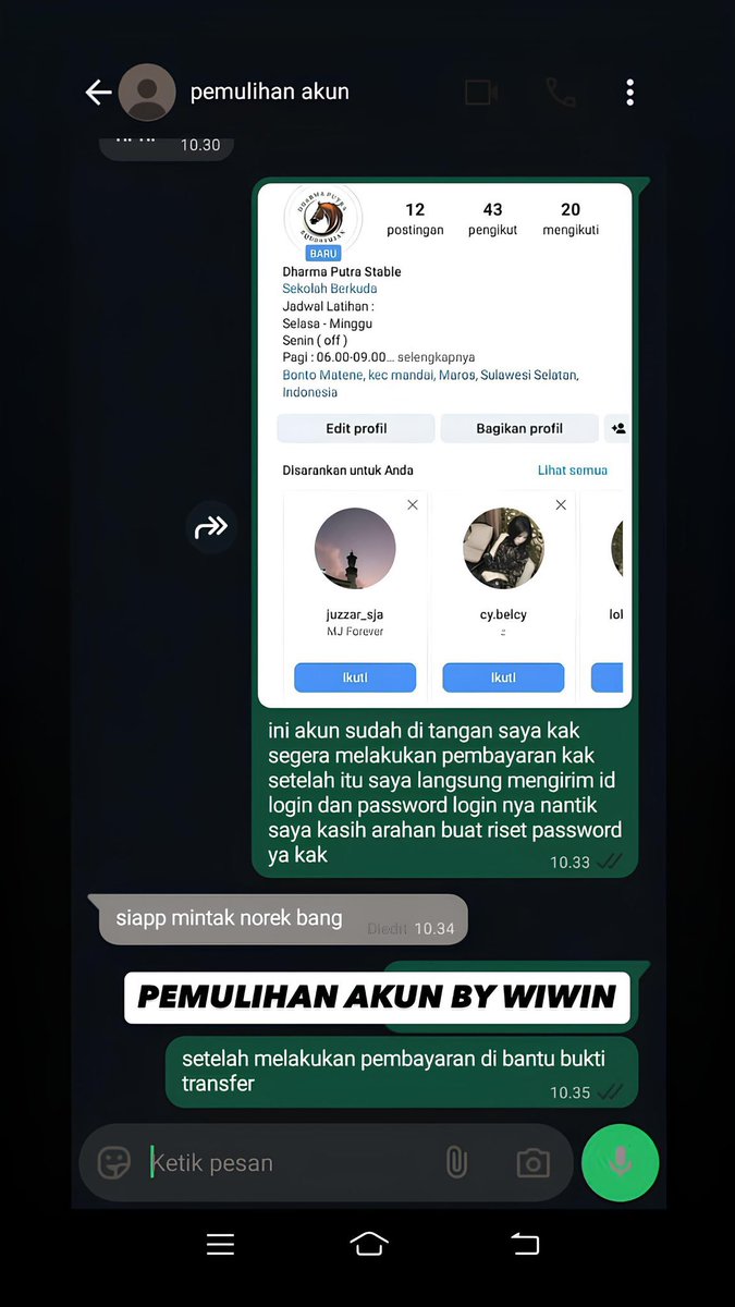 elvems's tweet image. Bantuan JASA pemulihan Akun &amp;amp; HAPUS AKUN📲

PEMBAYARAN SETELAH PROSES

1.AKUN LUPA PASWORD/KE HACK
2.JASA SADAP WA
3.JASA SUSPEND/UNSUSPEND AKUN
4.JASA HAPUS AKUN
5.JASA HACK/PULIHKAN
AKUN,GMAIL,INSTAGRAM,TWITER,FB, TIKTOK,TELEGRAM.

wa cuma ada di bio ya Cuss gyss  ⬆️