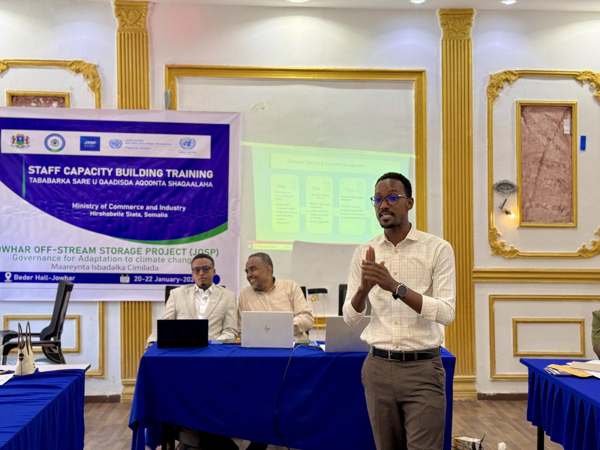 Amb_Husseini's tweet photo. I officially kicked off a three-days Capacity Building Program on Business Registration and Digital Workflow for the Ministry of Commerce and Industry (MoCI) staff of Hirshabelle State. https://t.co/lWmDPacaV9