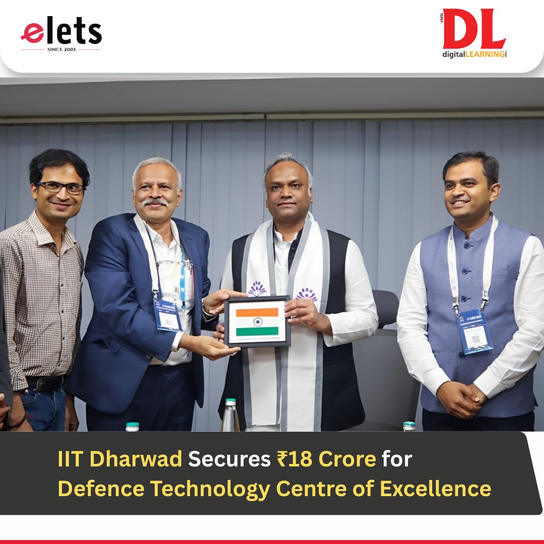 dl_magazine's tweet image. IIT Dharwad has secured ₹18 crore to establish a Strategic Centre of Excellence in Defence Technology and Industry 5.0.

Read More: lnkd.in/g2xy86js

#IITDharwad #CentreOfExcellence #DefenceTechnology
