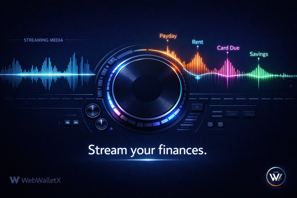 Webdime_web3's tweet photo. Digitization let us stream music and movies.
https://t.co/u4T3KZz9RW is the same idea for money: stream your finances in real-time—cashflow, bills, debt, and assets
—like a DJ reading waveforms. No more static spreadsheets. Just live signal. 
Listen to the sweet sound of your finances at https://t.co/YMBFgZvjjN and https://t.co/u4T3KZz9RW: where cashflow becomes signal and you read the waveform, not the stress.

#DeFiLaunch #CryptoCommunity @frogman206