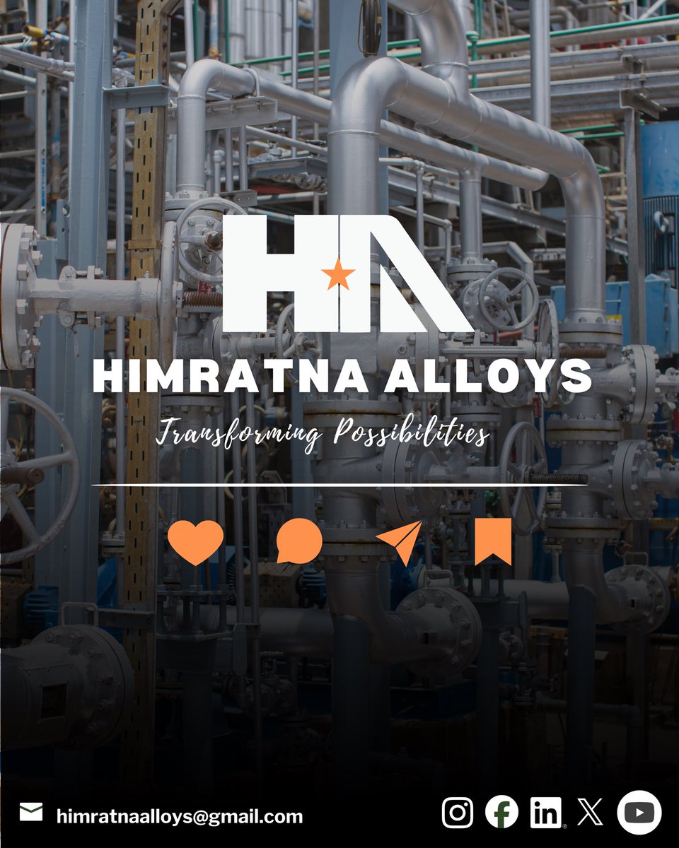 himratnaalloys's tweet photo. Need piping that survives where others melt? 🌡️🔥
Himratna Alloys now has ready stock of Inconel 625 Pipes & Tubes! 🔹 Seamless (ASTM B444) 🔹 Welded (ASTM B705) 🔹 Sizes: 1/8" to 24" NB
#Inconel625 #oilandgas #PipingSolutions #HimratnaAlloys #NickelAlloys https://t.co/hAg4IW5TZ6