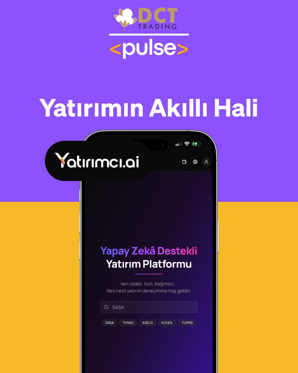 dcttrading_tr's tweet photo. Yapay zekâ destekli analizlerle yatırım kararlarını daha akıllı hale getirin.
https://t.co/6kr8uhHjVb ile yatırımın yeni nesliyle tanışın.
#dcttrading #yatırımcıai #pulse https://t.co/6Pdq35CC6b