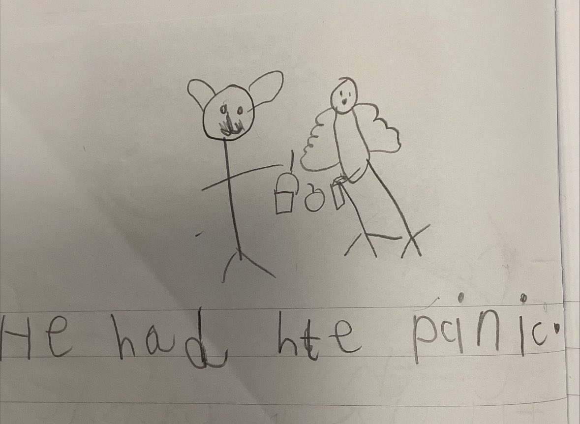 Our EYFS pupils wowed us with their writing, carefully deciding their favourite parts in the story ‘Whatever Next’. They demonstrated brilliant use of Fred Fingers for spelling, worked carefully on accurate letter formation and did some very detailed drawings. <a href="/RuthMiskinEdu/">Ruth Miskin Training</a>