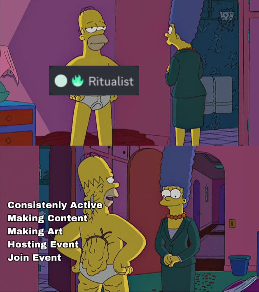 Give respect to Ritualist

#Gritual 
<a href="/ritualnet/">Ritual</a> | <a href="/ritualfnd/">Ritual Foundation</a> 
<a href="/Jez_Cryptoz/">Jez ritual/acc (❖,❖)</a> | <a href="/dunken9718/">dunken(ritual/acc) (❖,❖)</a> | <a href="/0xMadScientist/">Stefan | Mad Scientist (❖,❖)</a>