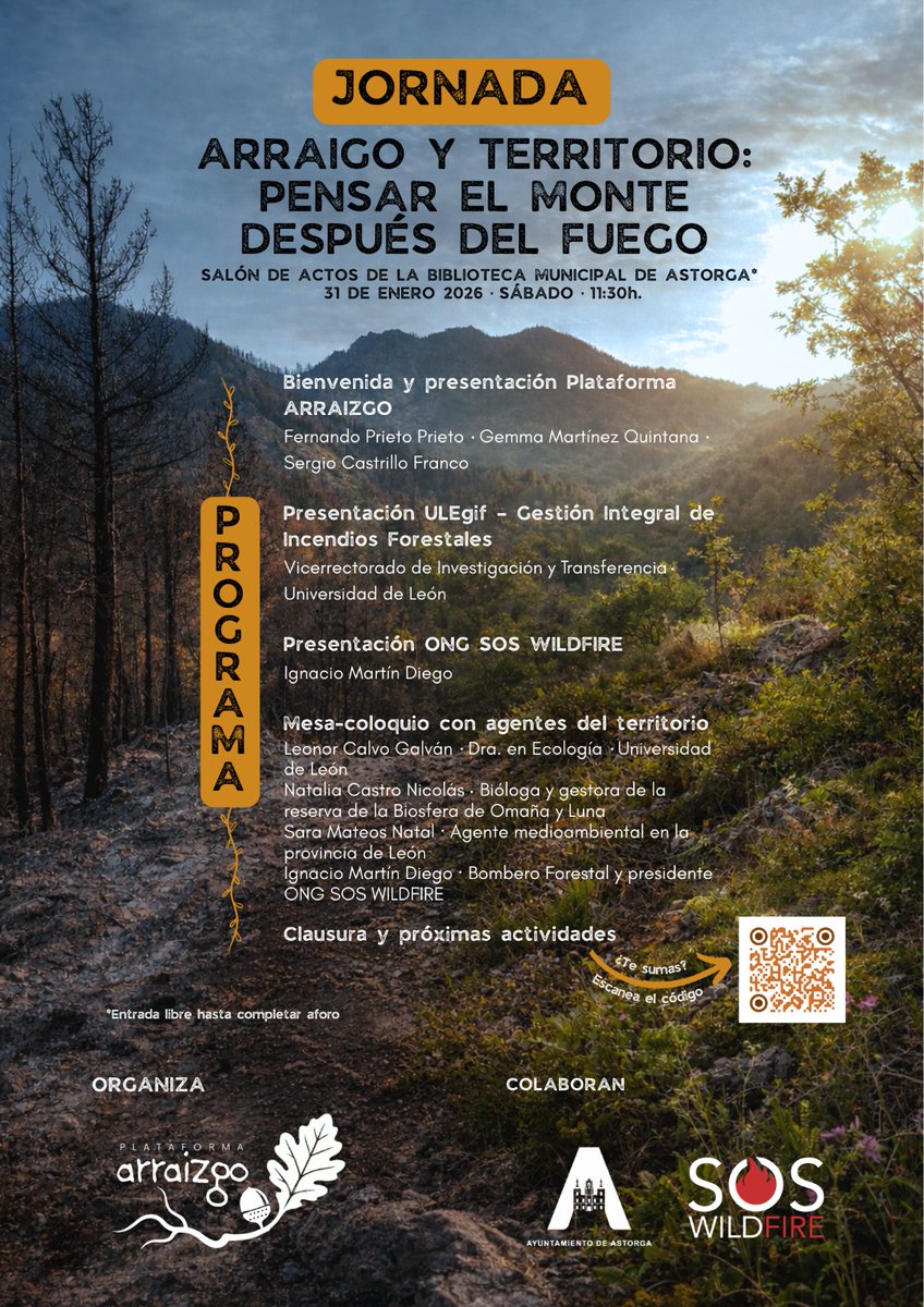 ¿Te sumas a cuidar el territorio?

Los incendios del pasado verano han dejado huella en los montes de la Maragatería, pero también han despertado ganas de organizarnos para cuidarlos y defenderlos.

➡ docs.google.com/forms/d/e/1FAI…

#MontañasDelTeleno