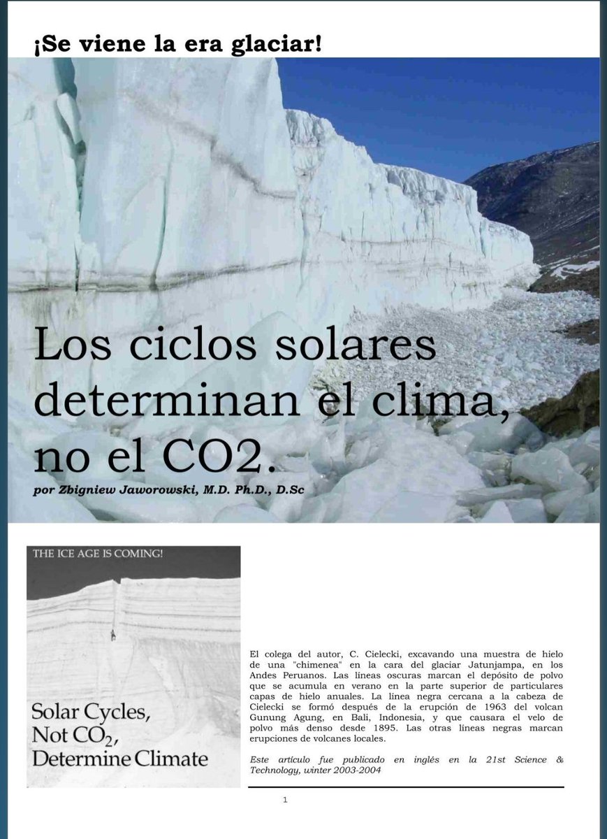 Alex_Diaz_68's tweet image. La temperatura de la tierra depende única y exclusivamente de los ciclos solares.
🔹El CO2 representa el 0'04% del total de gases de la atmósfera, los humanos aportamos el 0'003% del CO2 a ese 0'04% del total de CO2 que además es el gas de la vida y la función clorofílica 
👉…