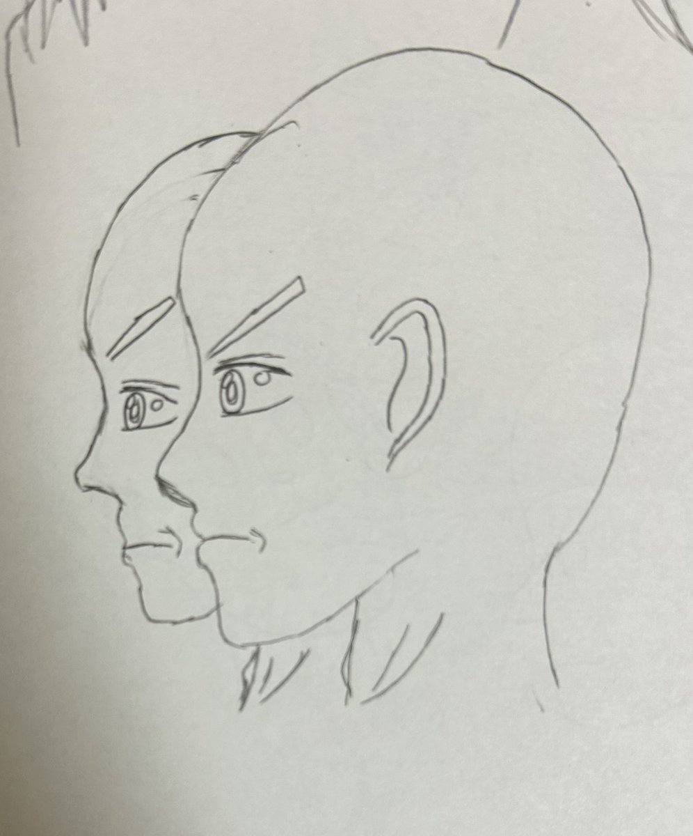 久しぶりに横顔描く練習したらWe saiyans   have no limitsになってしまった