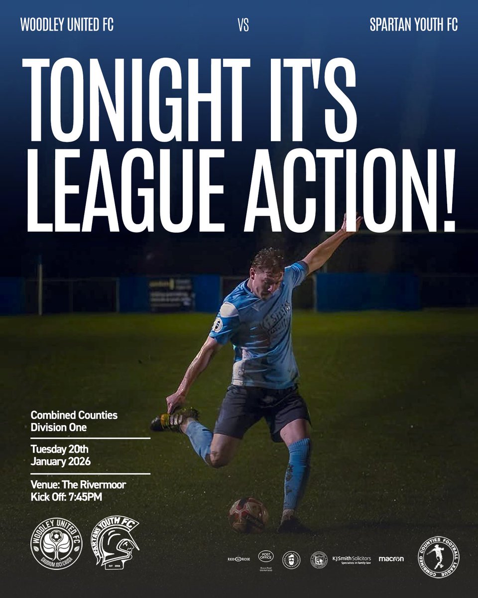 Tonight at 𝐇𝐎𝐌𝐄 🏠

vs <a href="/SpartansYouthFC/">Spartans Youth FC</a> 
<a href="/ComCoFL/">Combined Counties Football League</a> 
Tuesday 20th Jan, 7:45 KO
The Rivermoor, RG30 6AY
Bar &amp; Cafe Open
Printed Programmes
Pin Badges For Sale
£7 Adults &amp; 16+, £4 Conc

📸 <a href="/trevsphotos1/">Trevor</a> 

#WeAreUnited🩵