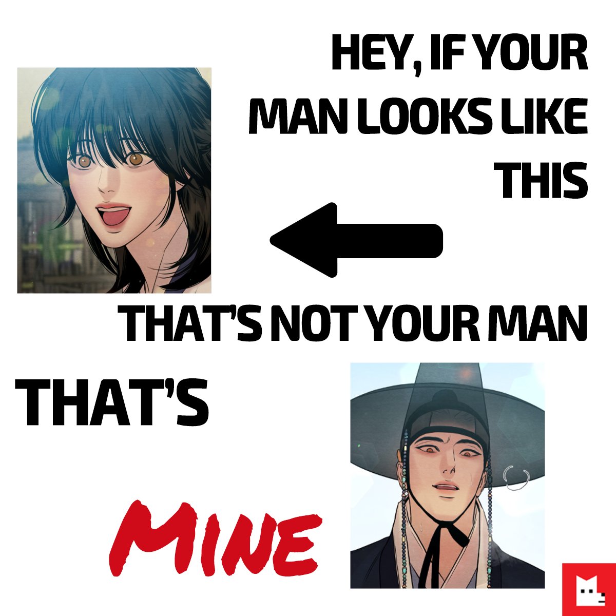 LezhinComics_US's tweet image. Not your man. Not my man. 𝙊𝙪𝙧 𝙢𝙖𝙣😎

𝗠𝗲𝗲𝘁 𝘁𝗵𝗲𝗺 𝗻𝗼𝘄! 
👉tinyurl.com/55txkeua 

#ThatsNotYourMan #LezhinUS #LezhinComics