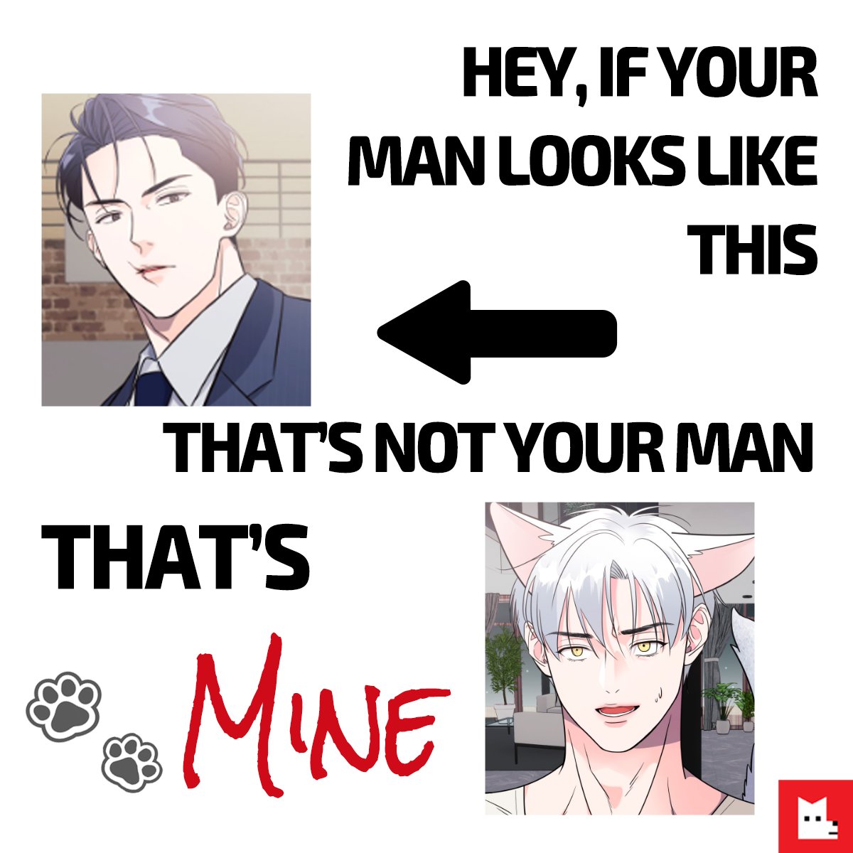 LezhinComics_US's tweet image. Not your man. Not my man. 𝙊𝙪𝙧 𝙢𝙖𝙣😎

𝗠𝗲𝗲𝘁 𝘁𝗵𝗲𝗺 𝗻𝗼𝘄! 
👉tinyurl.com/55txkeua 

#ThatsNotYourMan #LezhinUS #LezhinComics