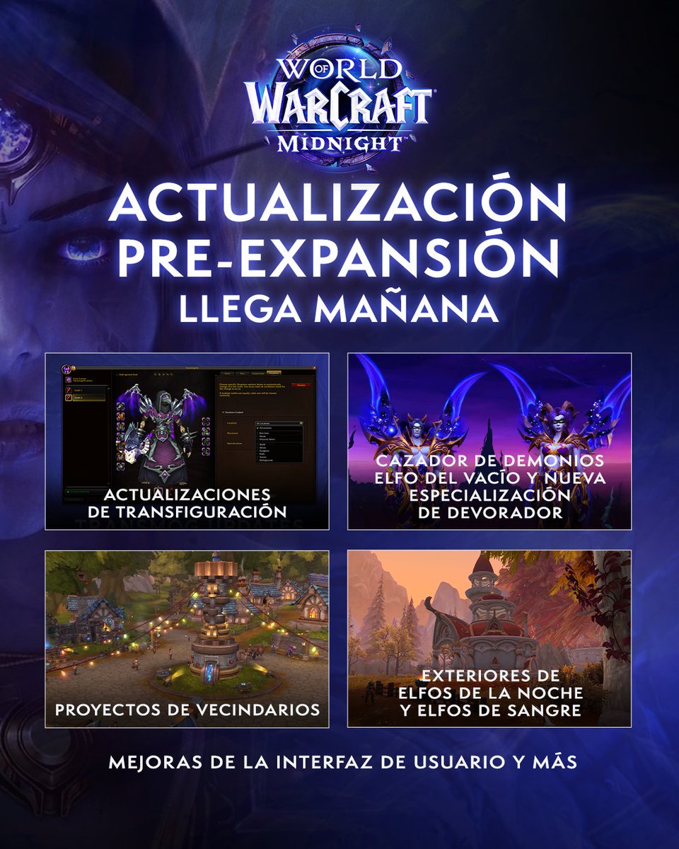 Cuenta atrás a Midnight...

👔 Sistema de transfiguración actualizado
🦇 Especialización nueva: Devorador
🏘️ Nuevas opciones para hogares + Proyectos

¡Y mucho más disponible MAÑANA, con la actualización de contenido pre-expansión de Midnighit!