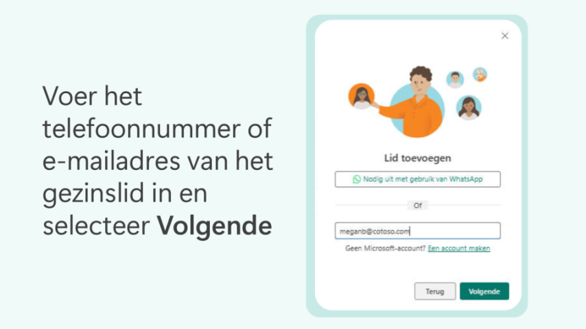 Wanneer je kind klaar is om op Xbox te spelen met een eigen account, voeg je hem of haar toe als gezinslid.

Ga als volgt te werk:

msft.it/6012Q62kk