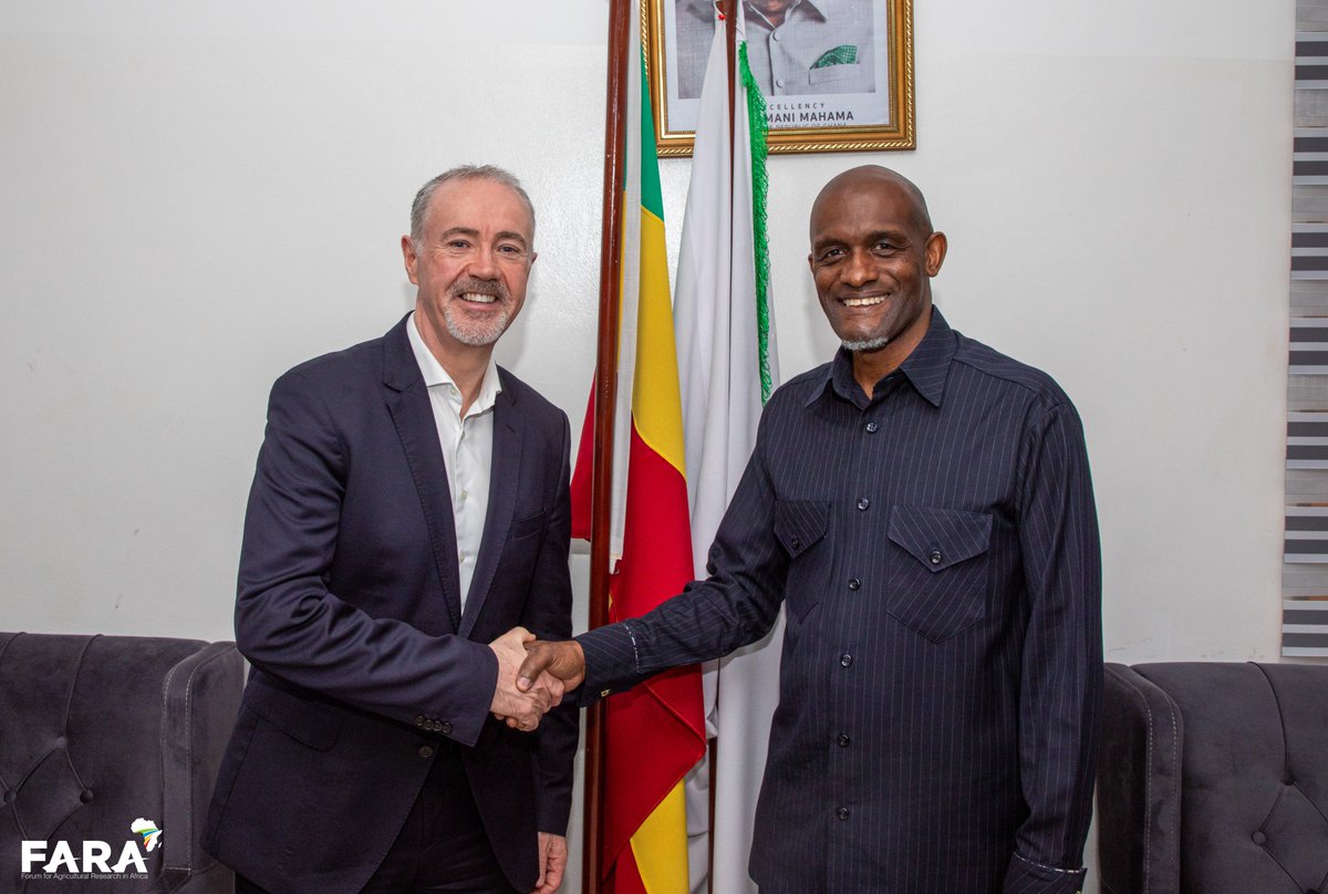 FARAinfo's tweet image. On Jan. 16, the Executive Director of #FARA, Dr.@aggreyagumya, hosted @malachymitchell, Managing Director @FarrellyMitchell, &amp;amp; Stephen Awuah, Regional Director for Africa, for discussions on strategic collaboration to advance Africa’s #agrifood systems.

🔗faraafrica.org/2026/01/16/far…