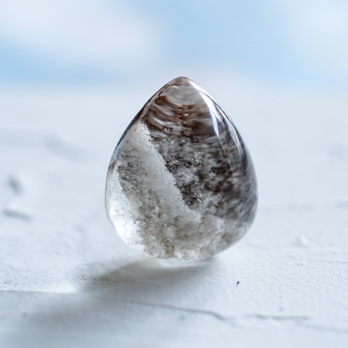 y様 もこもこホワイトガーデンクォーツ ネックレス 50cm ぷりぷりとたくさん並んだガーデンクォーツの中から目に飛び込んできた