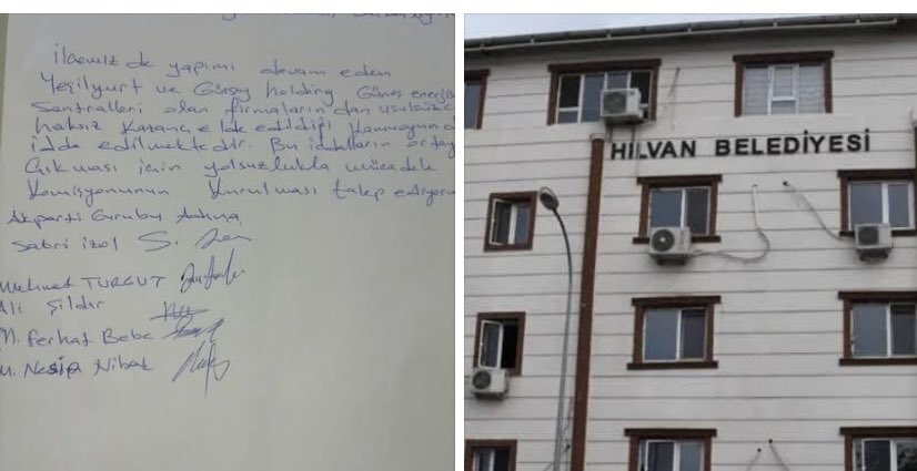 📌Hilvan Belediyesi’nde bazı güneş enerjisi santralleriyle ilgili usulsüzlük ve haksız kazanç iddiaları meclis gündemine taşındı. AK Parti’li üyelerin verdiği önergeye rağmen henüz açıklama yapılmadı. Kamuoyu konunun aydınlatılmasını bekliyor.<a href="/RTErdogan/">Recep Tayyip Erdoğan</a> <a href="/Akparti/">AK Parti</a> <a href="/Hilvanbeltr/">Hilvan Belediyesi</a>
