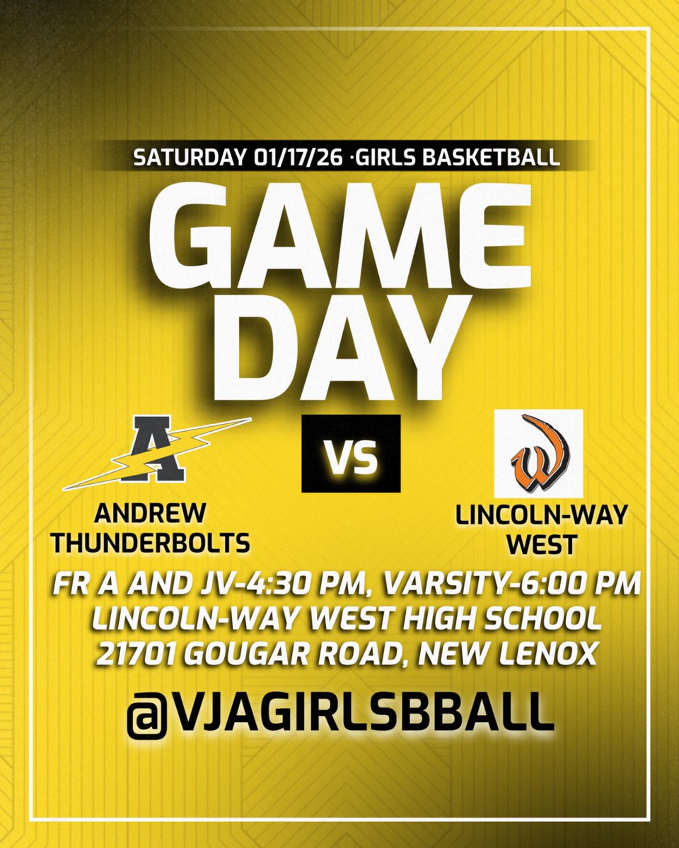 Sophomore and Varsity <a href="/tboltbasketball/">Andrew Basketball</a> hosts the Warriors while all levels of <a href="/vjagirlsbball/">VJA Girls Basketball</a> head to
New Lenox to take on LWW

Good luck ladies and gents