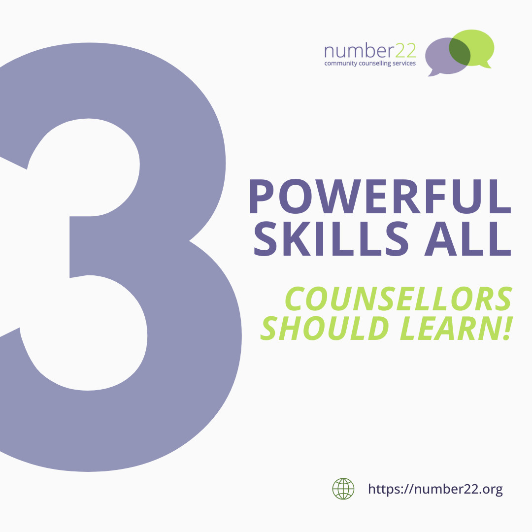 💡 3 Powerful Skills Every Counsellor Needs

These skills create trust, understanding, and meaningful change. At Number 22, we support counsellors in developing the tools to make a real impact.

#CounsellingSkills #Number22 #EmpowerThroughGrowth #ActiveListening #Empathy