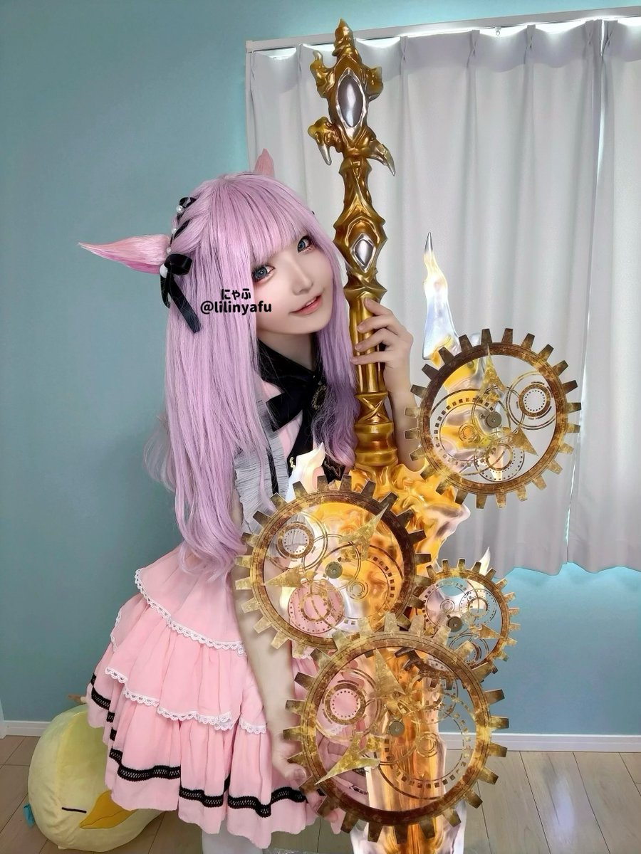 lilinyafu's tweet image. 絶アレキサンダー武器✨⚙️✨
暗黒騎士/ノートゥング【絶】 
#FF14cosplay  #ffxivcosplay