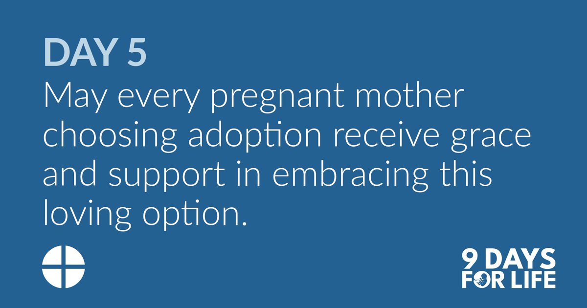 USCCB's tweet image. Today we're praying for mothers choosing adoption. Reflect on today's #9DaysforLife prayer intention at ow.ly/NAvm50XXIzw.