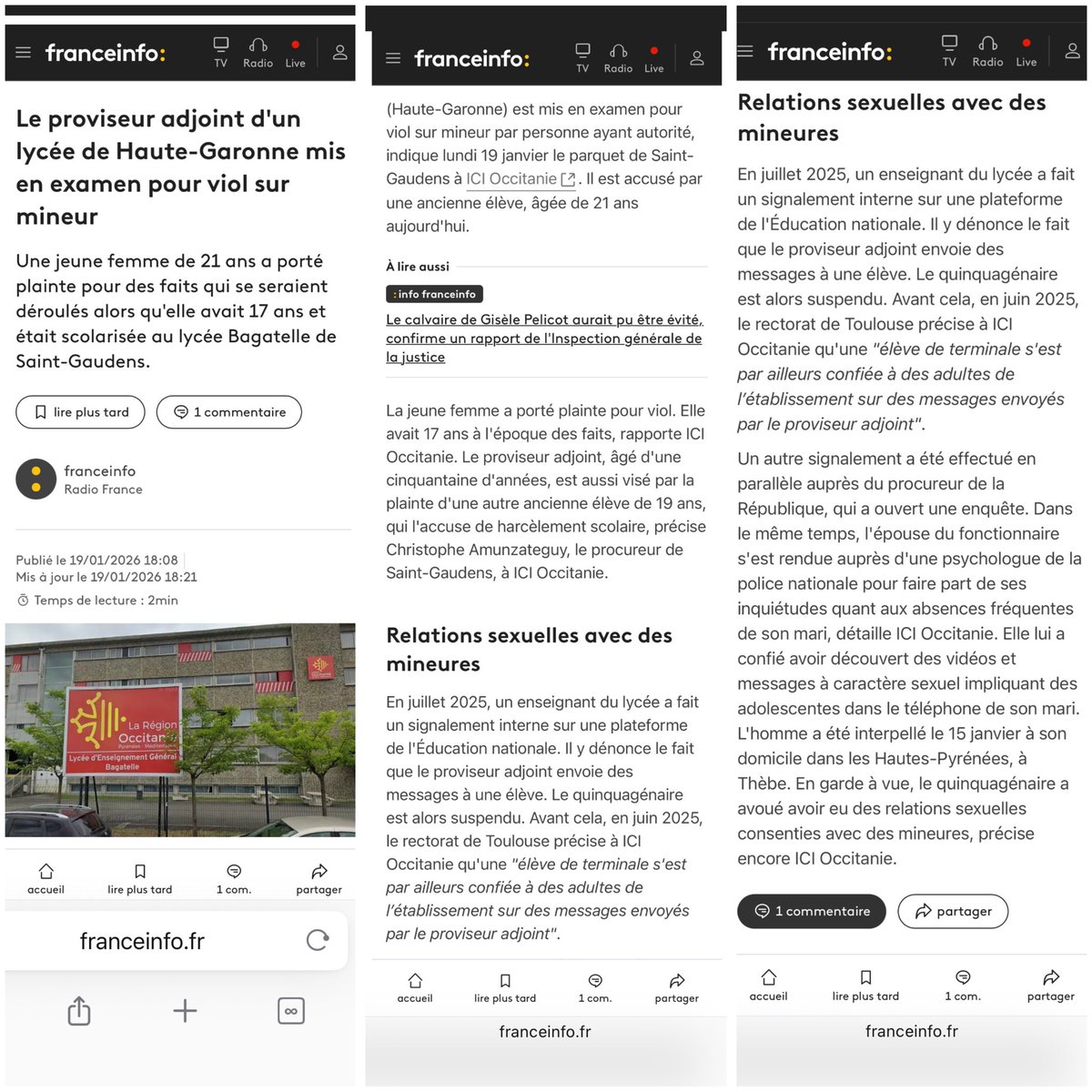 PaulTrismuth's tweet photo. @svet95045 @icioccitanie @grok L’ex-proviseur adjoint se nomme

ARNAUD #LANIEPCE

Vit à #Thèbe.

1er signalement lancé par un professeur, en juin 2025.

16 janvier 2026, #ArnaudLaniepce a été mis en examen pour v¡0l sur mineure, les faits remontent à 2021-2022.

Suspendu, il est libre sous contrôle judiciaire. https://t.co/Wm26ptcUMA