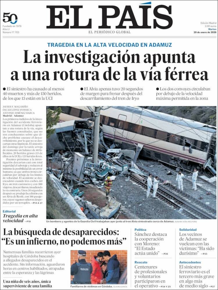 Capitana_espana's tweet image. Lo dice hasta El País. 

¿Donde están los 700 millones de la renovación de las vías? @guardiacivil debe investigar esto.