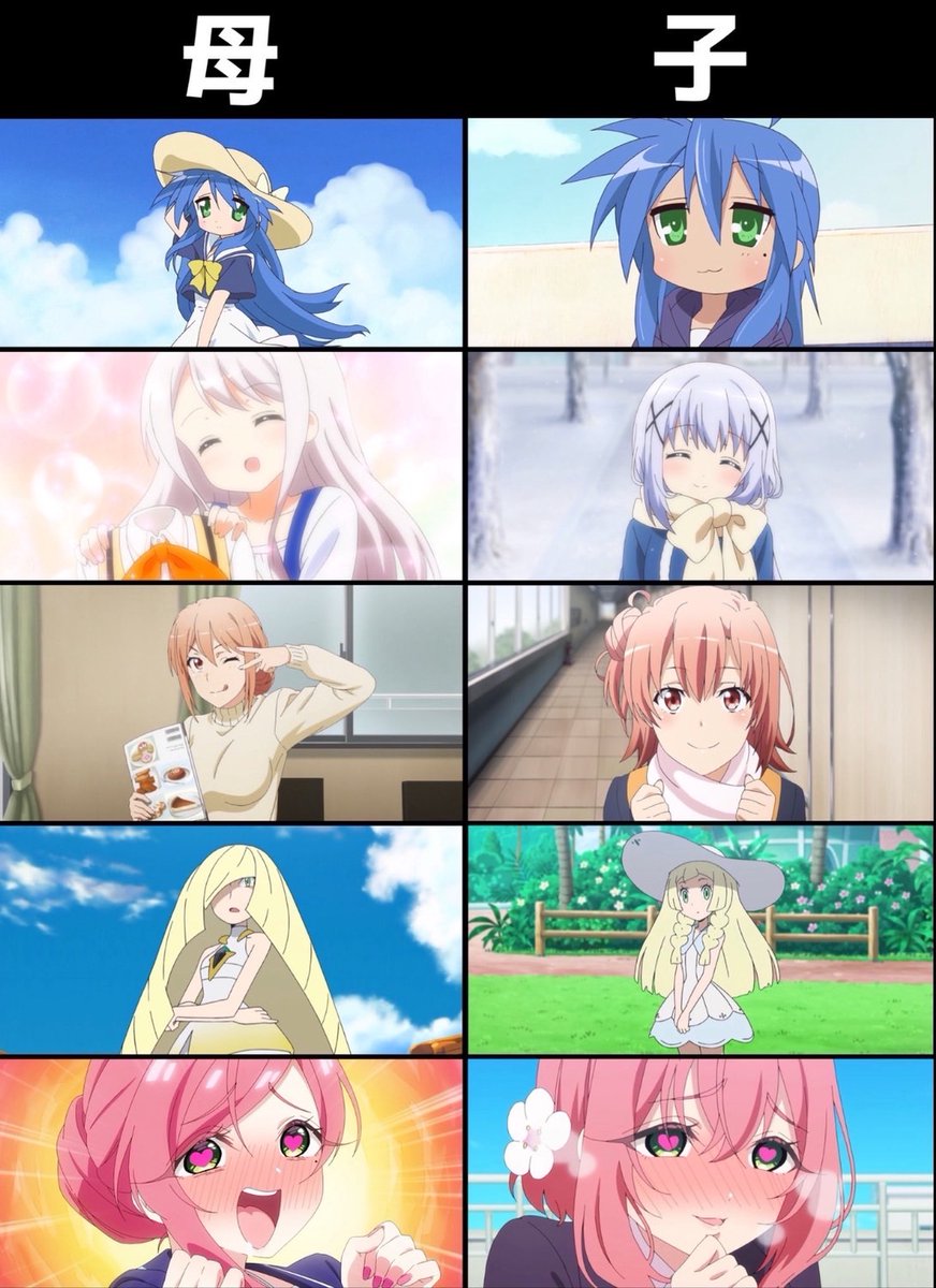 risaxx08's tweet image. 母親の遺伝的特性を受け継ぎすぎているキャラ