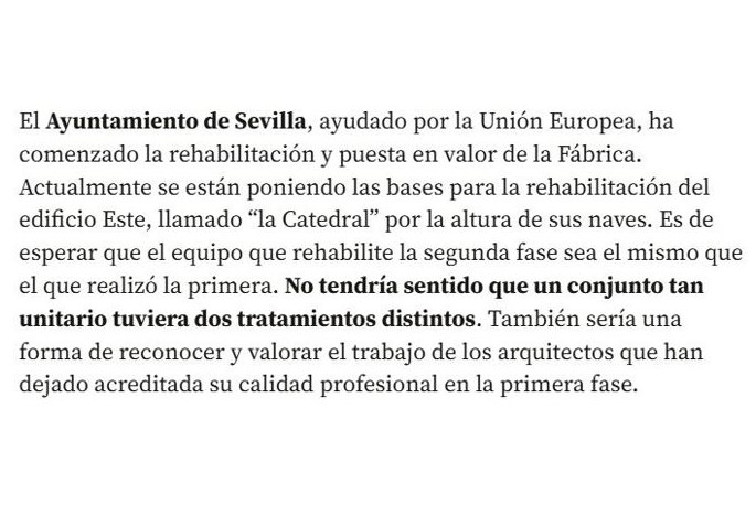 Edartec's tweet photo. “La Fábrica de Artillería, un lujo desconocido para Sevilla.” Este es el título del artículo que hoy 20 de enero de 2026 publica D. Fernando Mendoza, arquitecto.

https://t.co/CNo5ZyrUR6 https://t.co/uqi5fTnQ2Q