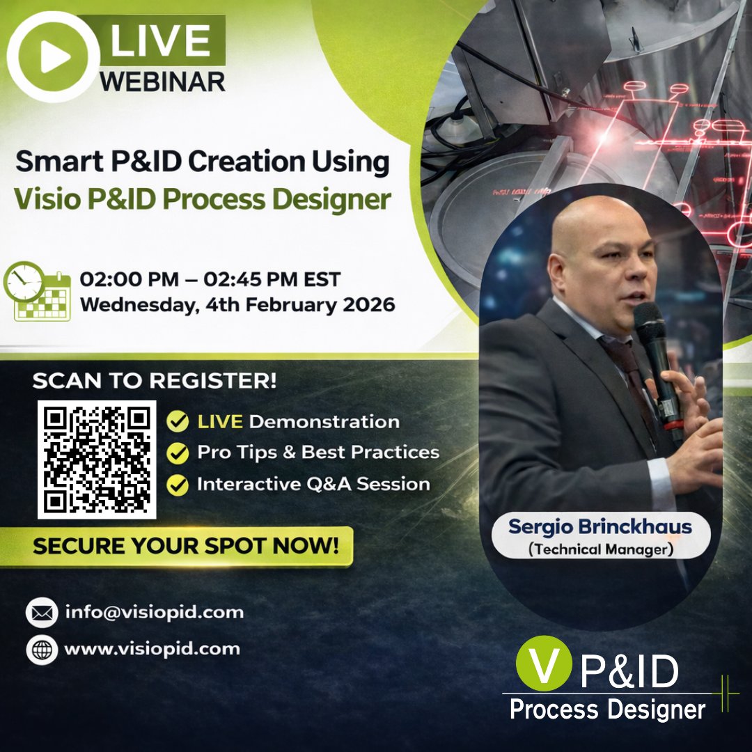 Register Now  👉register.gotowebinar.com/register/10993…

Join our upcoming live webinar to discover how process engineers are creating intelligent, ISA-compliant P&amp;IDs faster — directly inside the Microsoft Visio environment.

🎯 Seats are limited — Reserve your spot today.