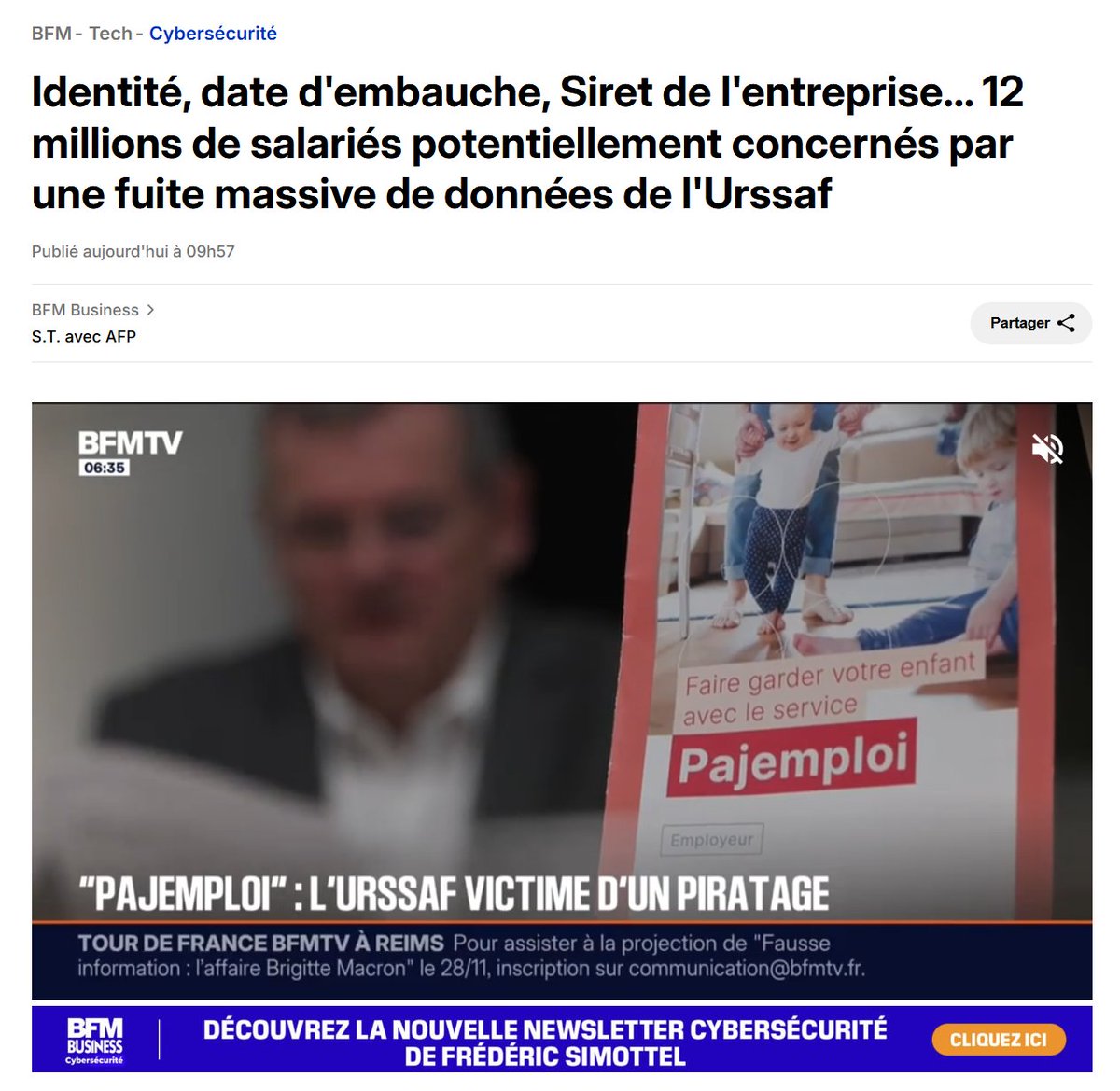 DU COUP, ON VOIT DIRECTEMENT L'INTERET DE LA FACTURATION ELECTRONIQUE !!! 
#Peppol #Hacking #DataLeak