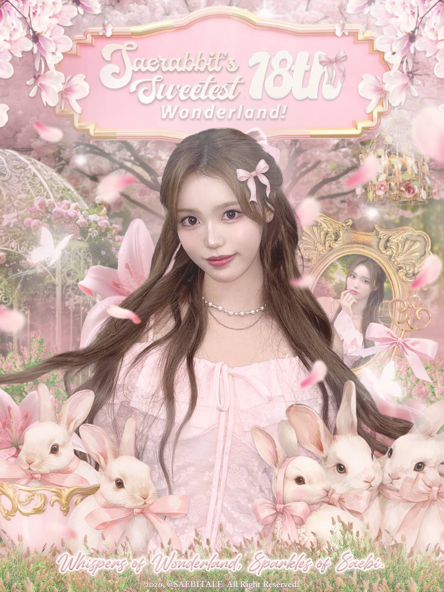 SAEBITALE's tweet image. ㅤ
🐇୭˚. The dream-kissed gate opens to a realm where warm light wraps around her youth. 𝗦𝗮𝗲𝗿𝗮𝗯𝗯𝗶𝘁’𝘀 𝗦𝘄𝗲𝗲𝘁𝗲𝘀𝘁 𝟭𝟴𝘁𝗵 𝗪𝗼𝗻𝗱𝗲𝗿𝗹𝗮𝗻𝗱 leads you into a world blooming with tender magic and the cutest little surprises. ♥︎
ㅤ