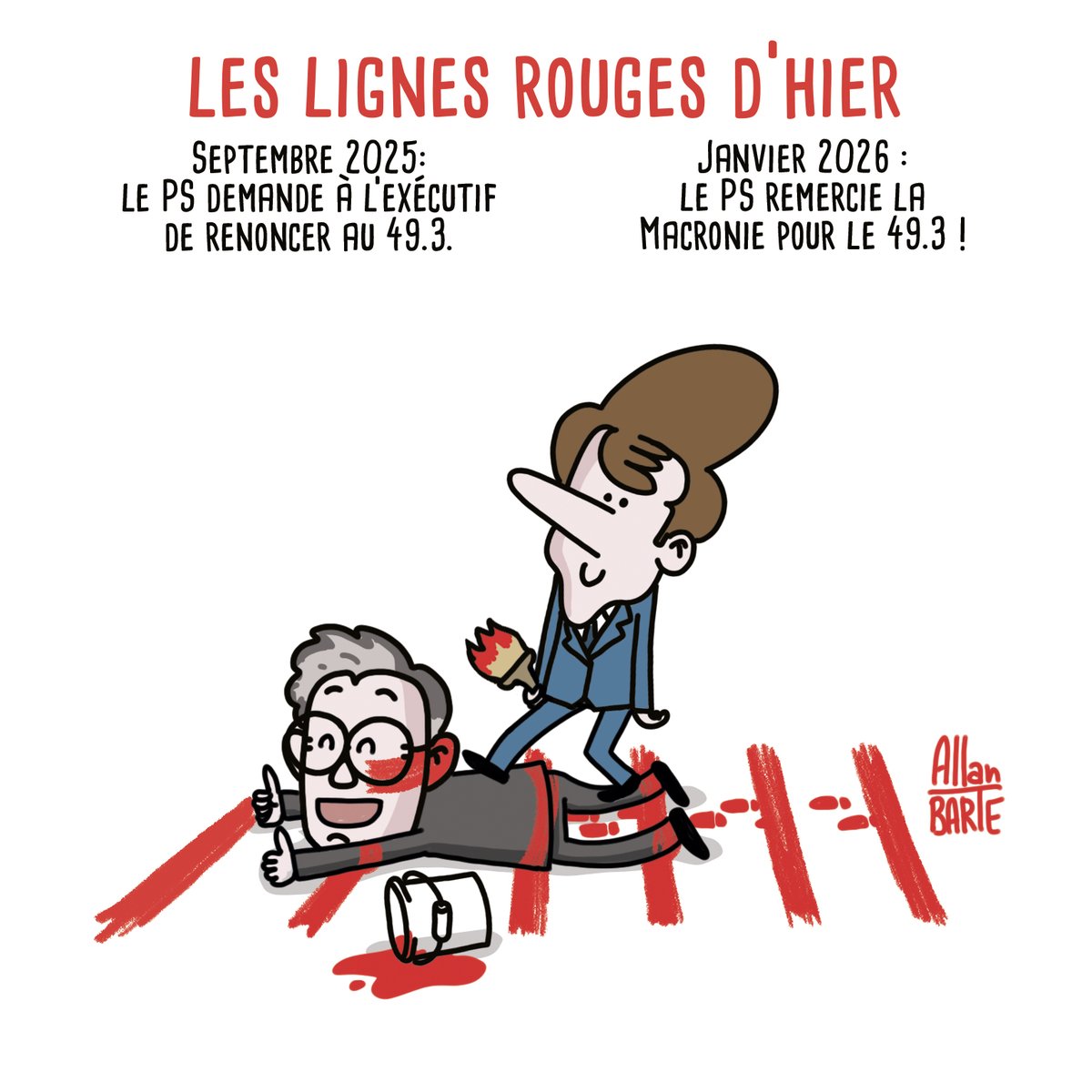 Budget &amp; 49.3 : Parti Socialiste + Macronie = ❤️

Pour soutenir la lutte dessinée, engagée et indépendante :
▶️ ko-fi.com/allanbarte
▶️ fr.tipeee.com/allan-barte