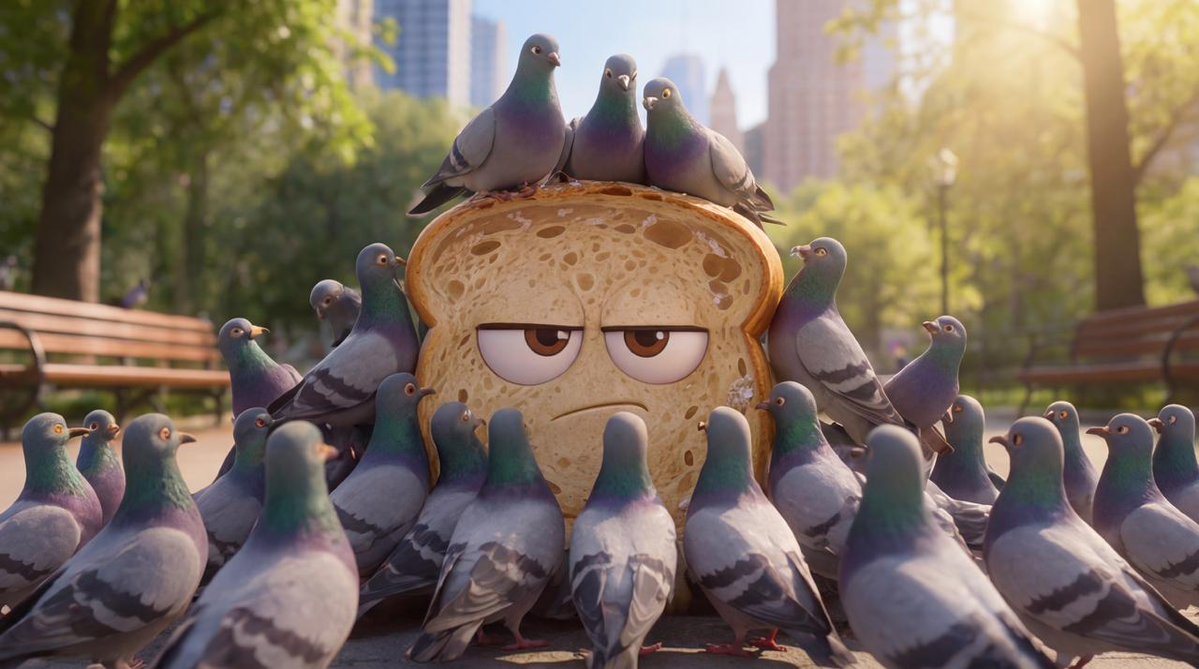 breadfromsol's tweet image. chicks love the bread